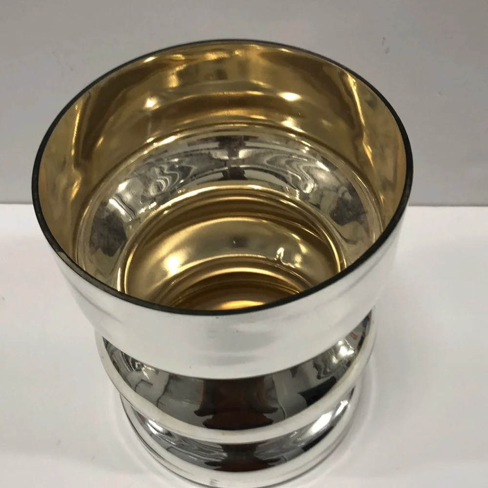 West Elm Silver and Gold Decorative Vase
